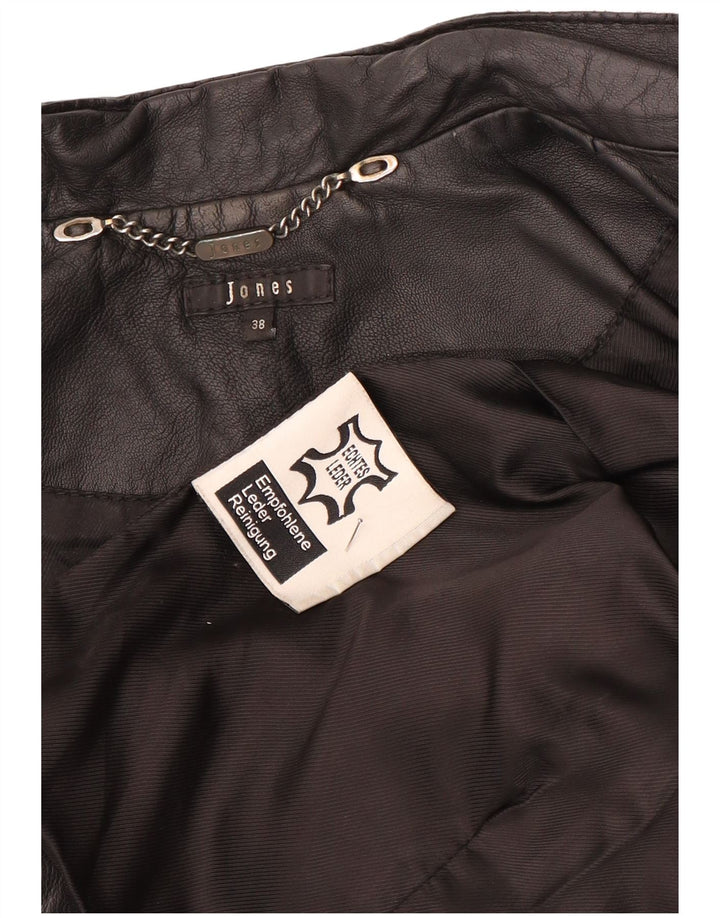 Jones Γυναικείο Crop Leather Biker Jacket EU 38 Medium Black Leather