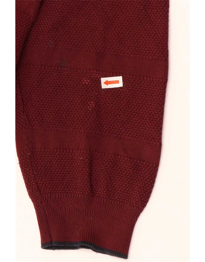 Ανδρικό πουλόβερ Marks & Spencer Blue Harbour Crew Neck Jumper Large Maroon