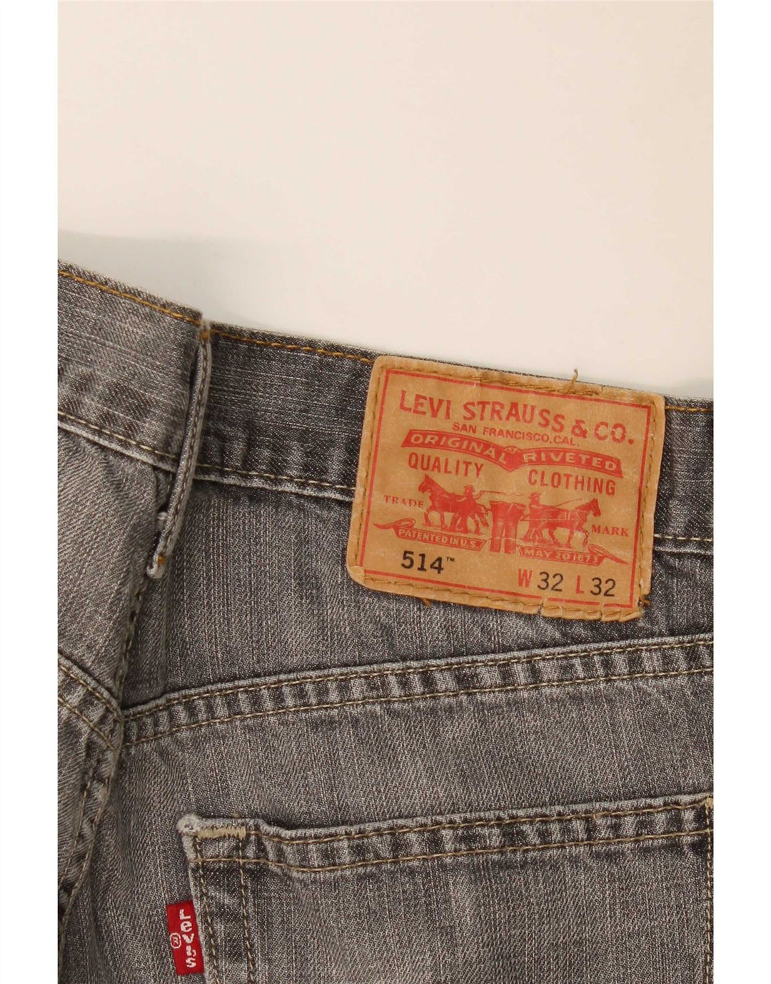 Levi's Womens 514 Straight Jeans W32 L32 Γκρι βαμβακερό