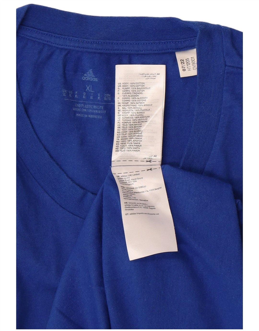 Ανδρικό γραφικό T-Shirt ADIDAS Top XL Μπλε βαμβακερό