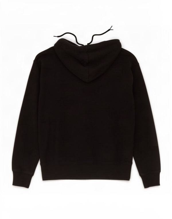 Marks & Spencer Womens Hoodie Jumper UK 14 Medium Black Cotton