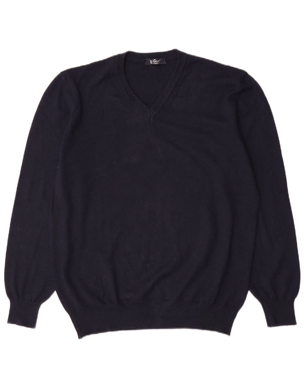 SIR RAPHAEL Ανδρικό πουλόβερ με λαιμόκοψη 2XL Navy Blue ακρυλικό