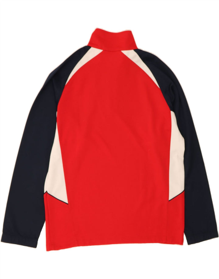 UMBRO Mens Zip Neck Pullover Tracksuit Top XL Red Colourblock Polyester Vintage Umbro and Second-Hand Umbro from Messina Hembry 