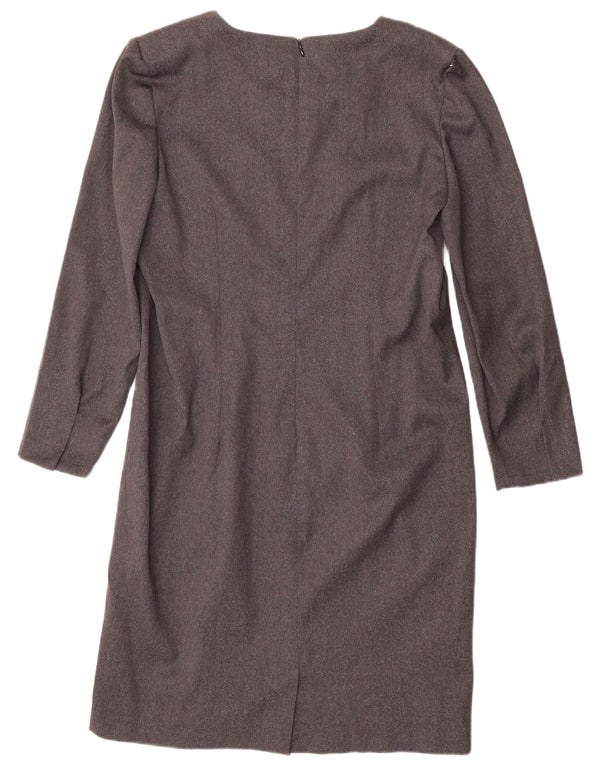 Γυναικείο μακρυμάνικο φόρεμα Vanita Shift UK 14 Large Grey Wool