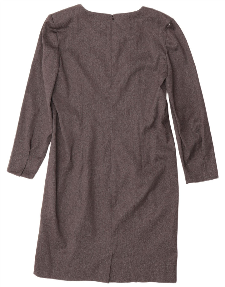 Γυναικείο μακρυμάνικο φόρεμα Vanita Shift UK 14 Large Grey Wool