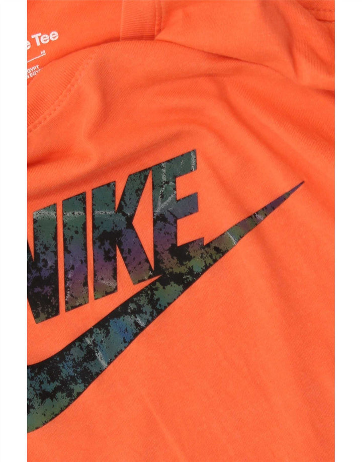 Ανδρικό γραφικό μπλουζάκι Nike, μεσαίο πορτοκαλί βαμβακερό