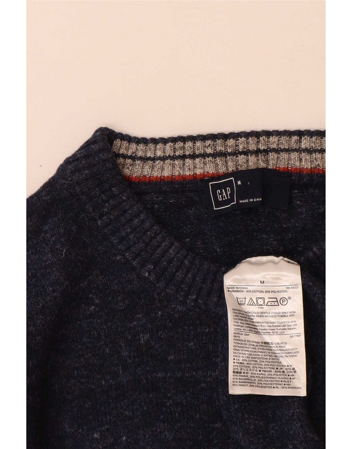Ανδρικό πουλόβερ Gap Crew Neck, Βαμβακερό, μεσαίο Navy Blue