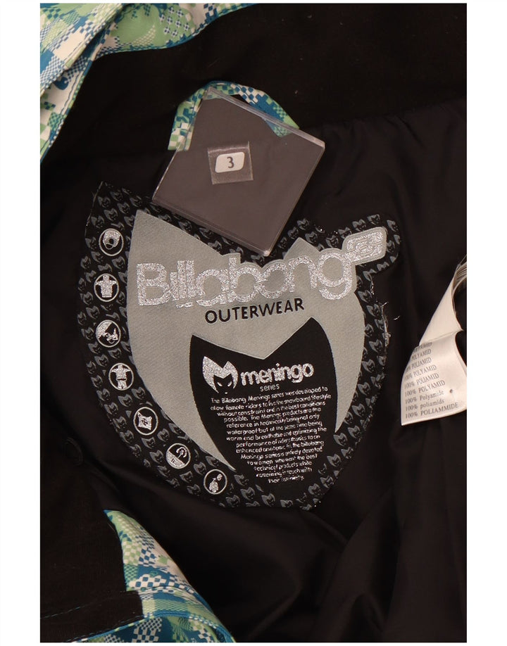 BILLABONG Γυναικείο Μπουφάν με κουκούλα αντιανεμικό UK 14 Large Green Check