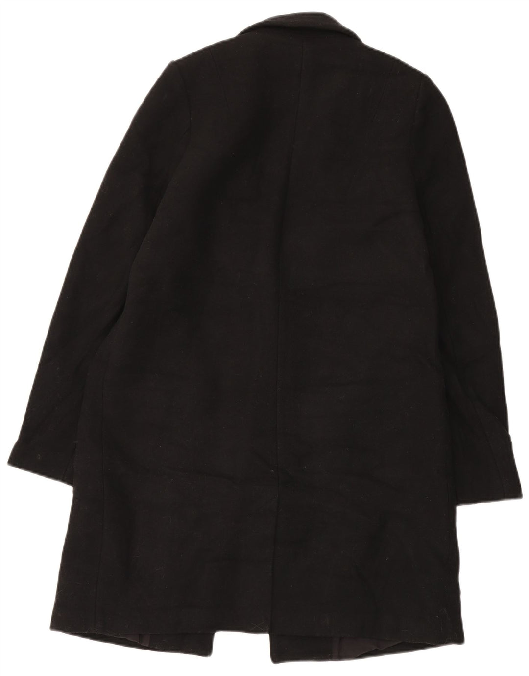 Zara Γυναικείο Πανωφόρι UK 10 Small Black Wool