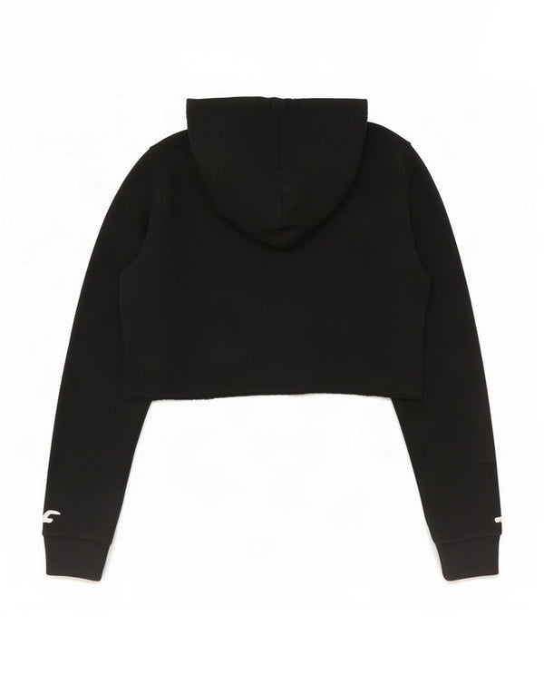 Hollister Γυναικεία κουκούλα με κουκούλα Crop UK 10 Small Black Cotton