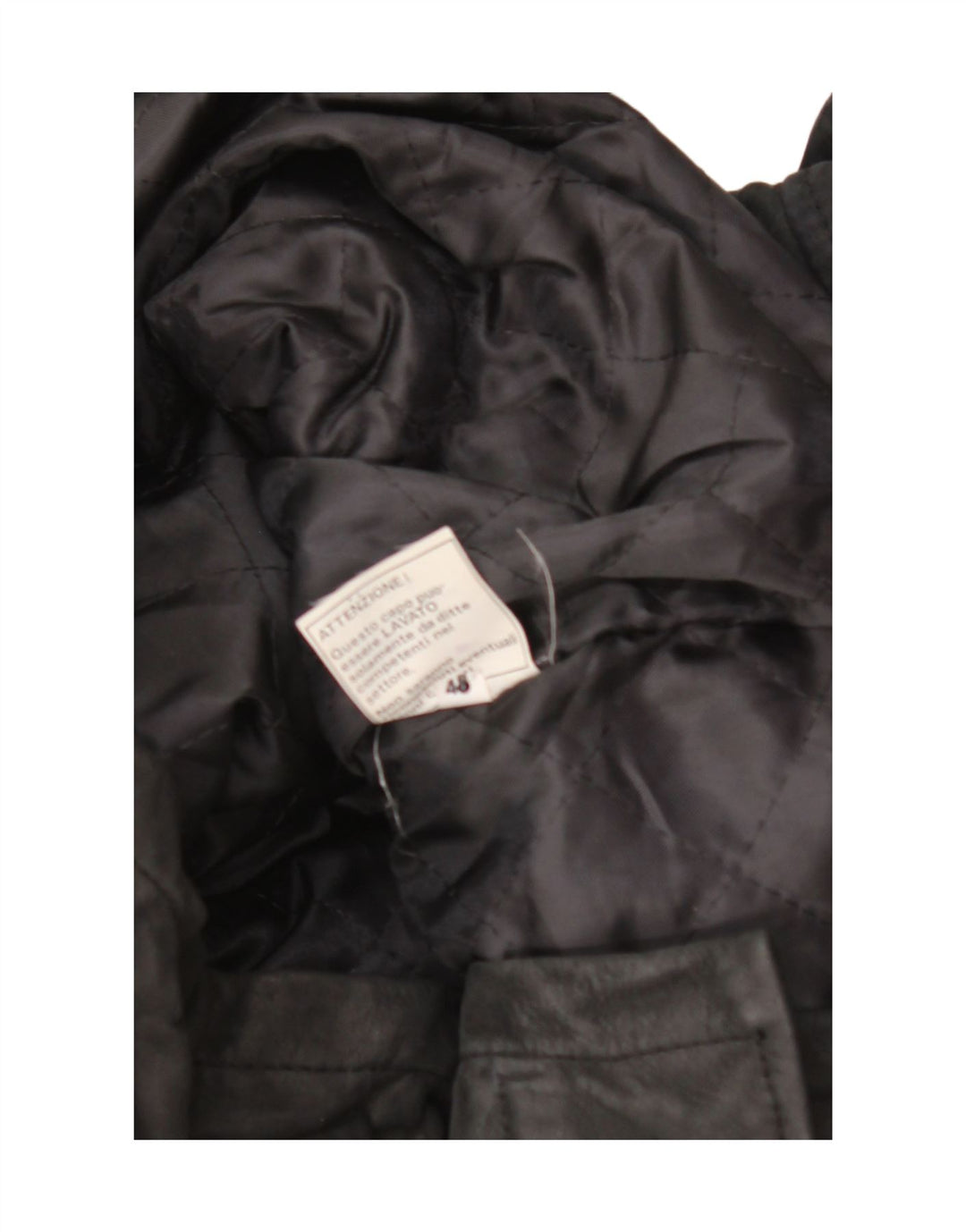 VINTAGE Mens Leather Coat IT 48 Medium Black Leather Vintage Vintage and Second-Hand Vintage from Messina Hembry 