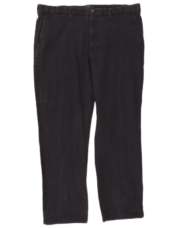 Marks & Spencer Ανδρικό κανονικό παντελόνι Chino W40 L31 Navy Blue Cotton
