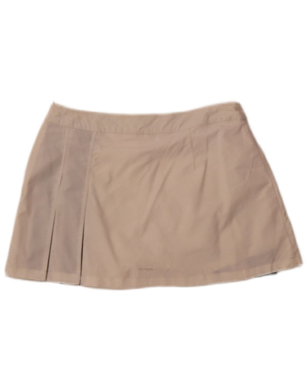 SERGIO TACCHINI Womens Skort IT 44 Medium  White Colourblock Polyester