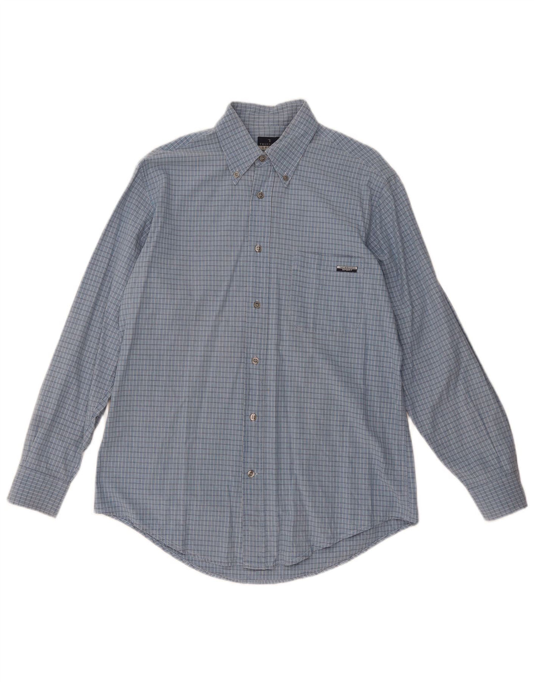 Ανδρικό πουκάμισο Trussardi μεγάλο μπλε Gingham