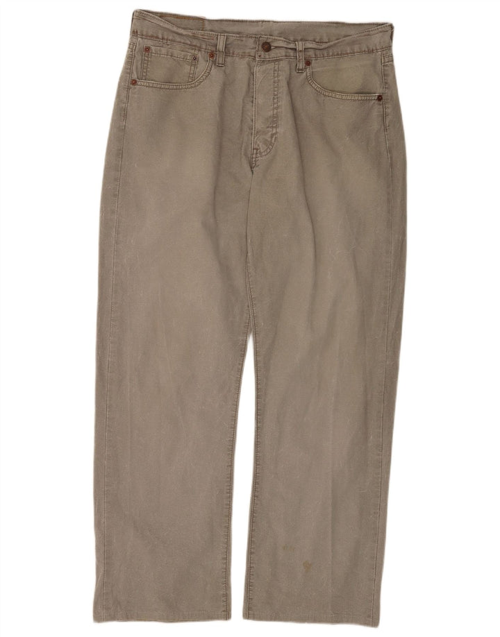 Levi's Mens 401 Straight Jeans W33 L28 Γκρι βαμβακερό