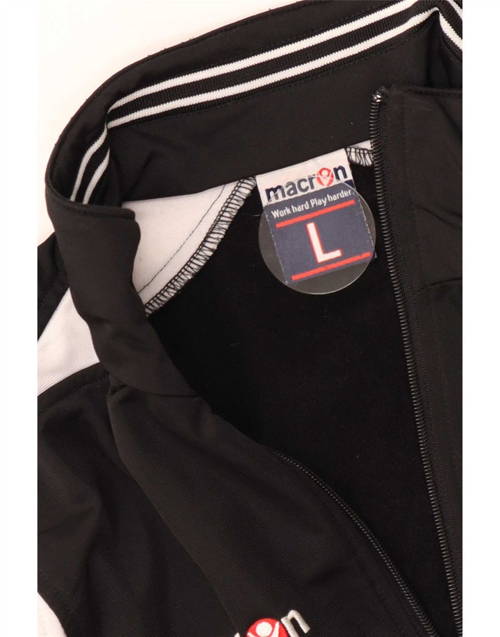 Ανδρική φόρμα Macron γραφική φόρμα Top Jacket Large Black Colourblock Polyester