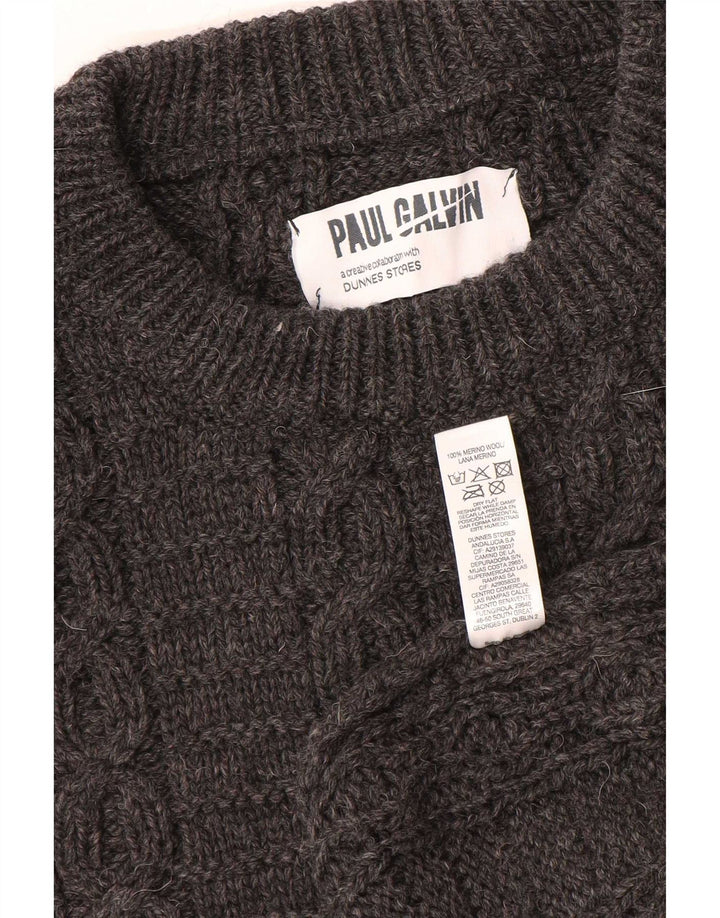Ανδρικό πουλόβερ Dunnes Stores Boat Neck Jumper Μεγάλο Γκρι Μαλλί