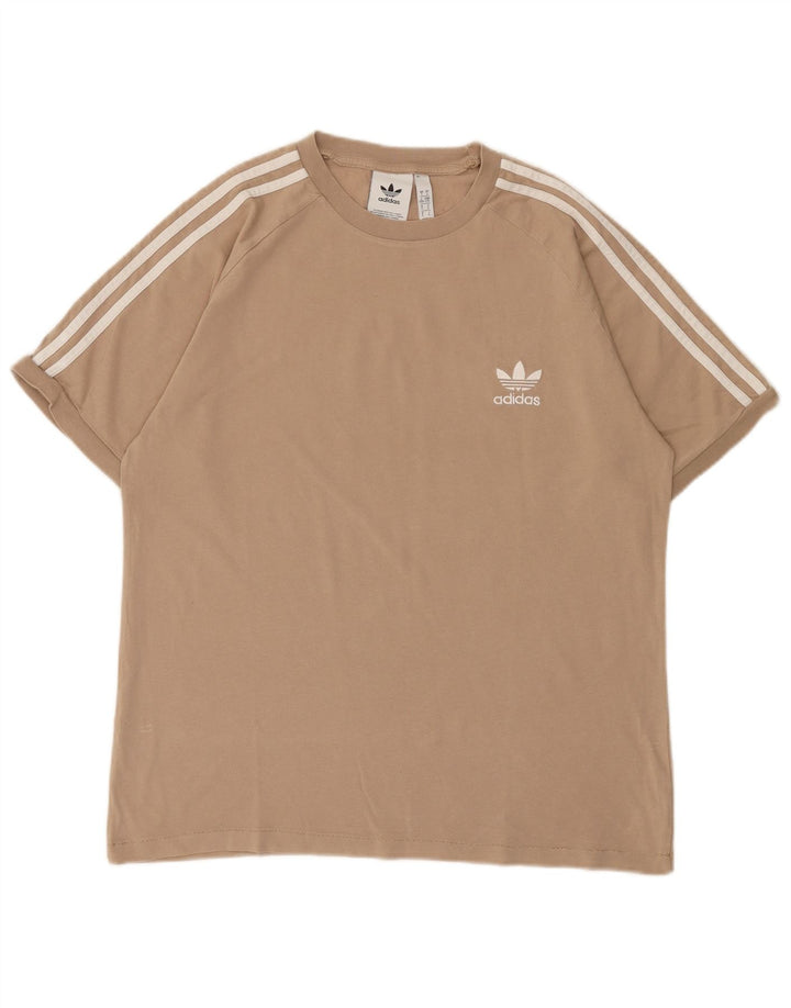 Ανδρικό T-Shirt Adidas Top μεγάλο μπεζ βαμβακερό