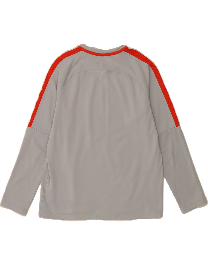 NIKE Γυναικείο Dri Fit Μακρυμάνικο UK 14 Μεσαίο Γκρι Πολυεστέρας