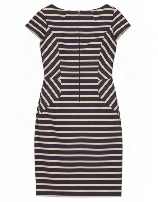 Phase Eight Γυναικείο φόρεμα με θήκη UK 10 Small Navy Blue ριγέ βαμβακερό