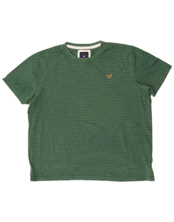 Ανδρικό T-Shirt Crew Clothing Top XL Πράσινο βαμβακερό πουά