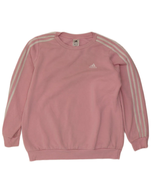 Adidas γυναικεία φούτερ μεγάλου μεγέθους Jumper UK 20/22 XL Ροζ βαμβακερό