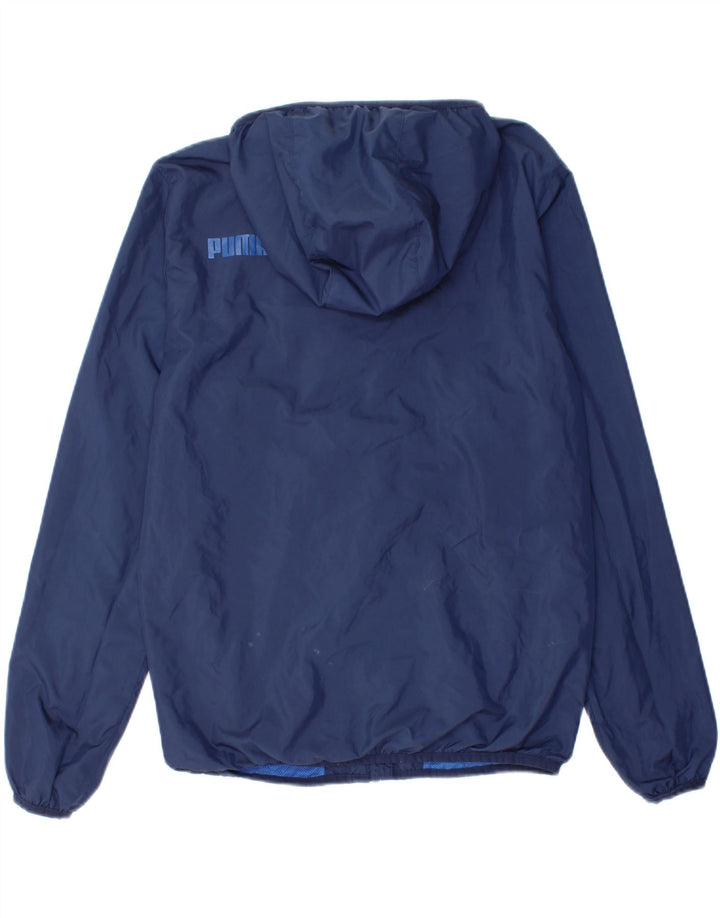 Puma Ανδρικό μπουφάν βροχής με κουκούλα UK 34 XS Navy Blue Polyester