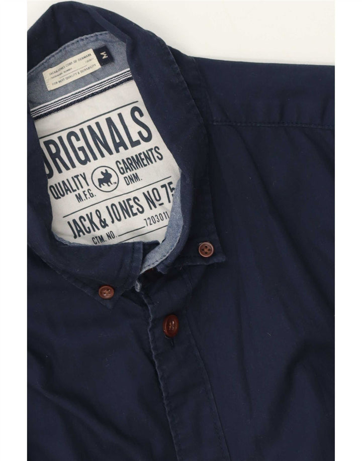 Jack & Jones Ανδρικό πουκάμισο Medium Navy Blue Cotton