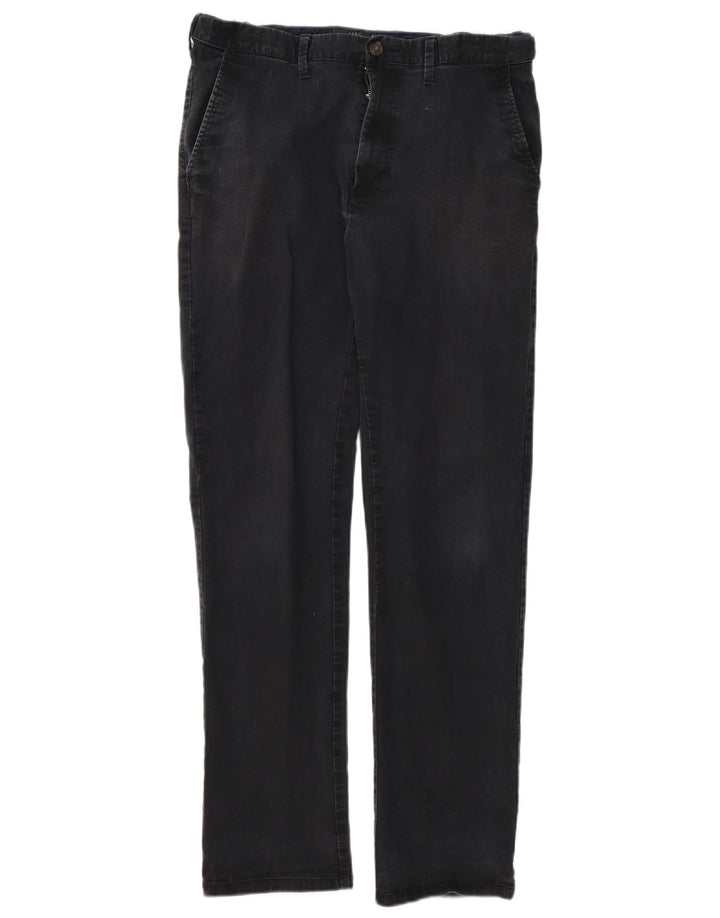 Marks & Spencer Ανδρικό παντελόνι Chino Regular W34 L33 Μαύρο βαμβακερό