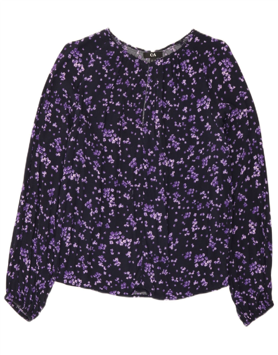Γυναικεία μπλούζα C&A Top EU 38 Medium Purple Floral Viscose