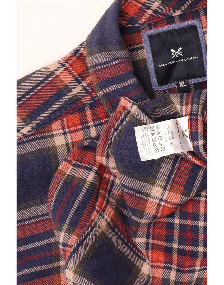 Ανδρικό φανελένιο πουκάμισο Crew Clothing XL Πολύχρωμο βαμβακερό καρό
