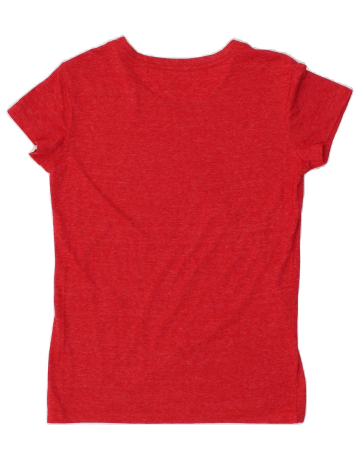 HARD ROCK CAFE Womens Oslo Graphic T-Shirt Top UK 14 Medium Red Polyester Vintage Hard Rock Cafe and Second-Hand Hard Rock Cafe from Messina Hembry 