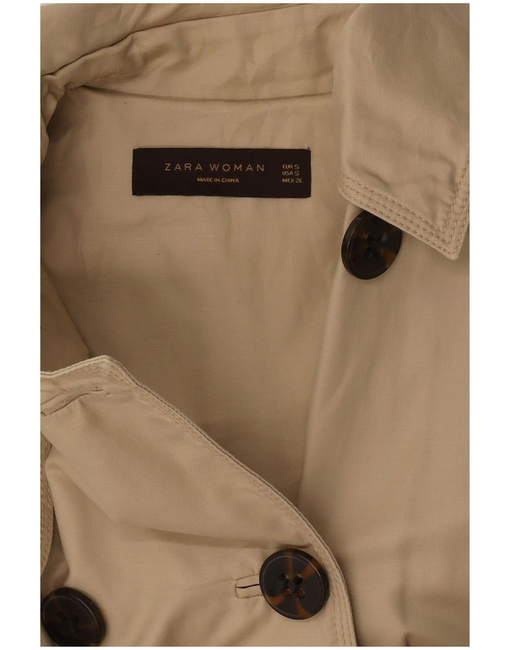 Zara Γυναικείο Παλτό μπιζελιού UK 10 Small Beige