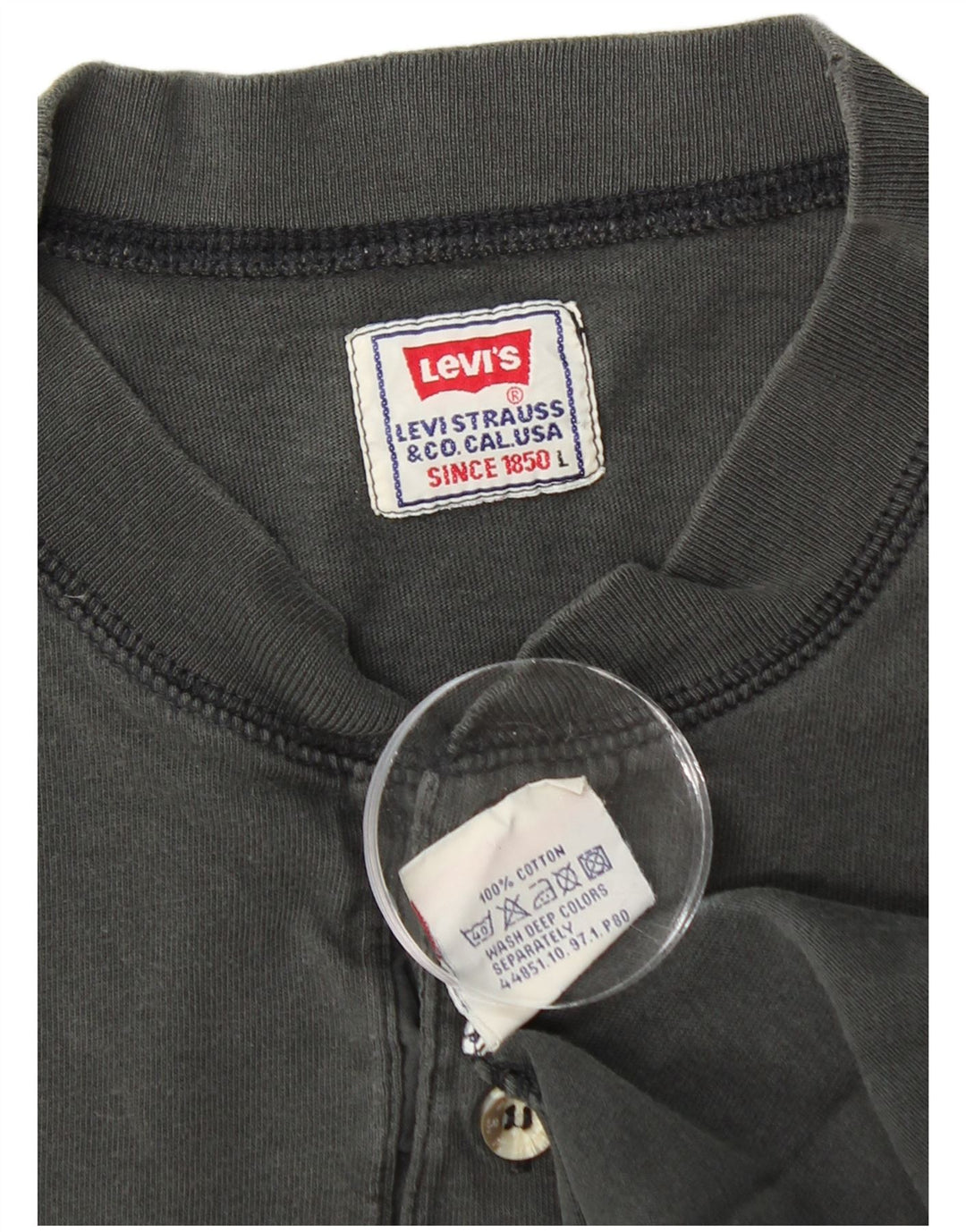 Ανδρικό T-Shirt LEVI'S Top μεγάλο μαύρο βαμβακερό