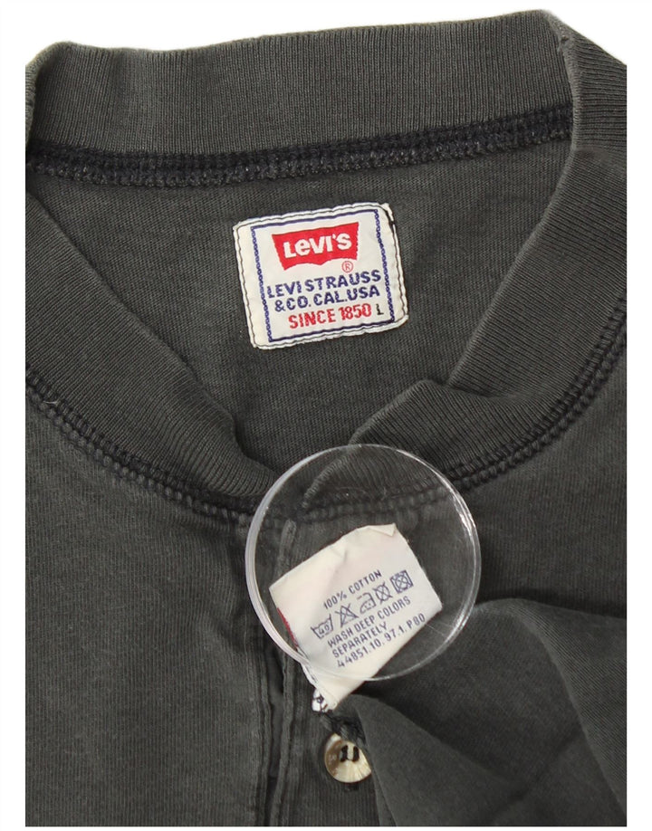 Ανδρικό T-Shirt LEVI'S Top μεγάλο μαύρο βαμβακερό