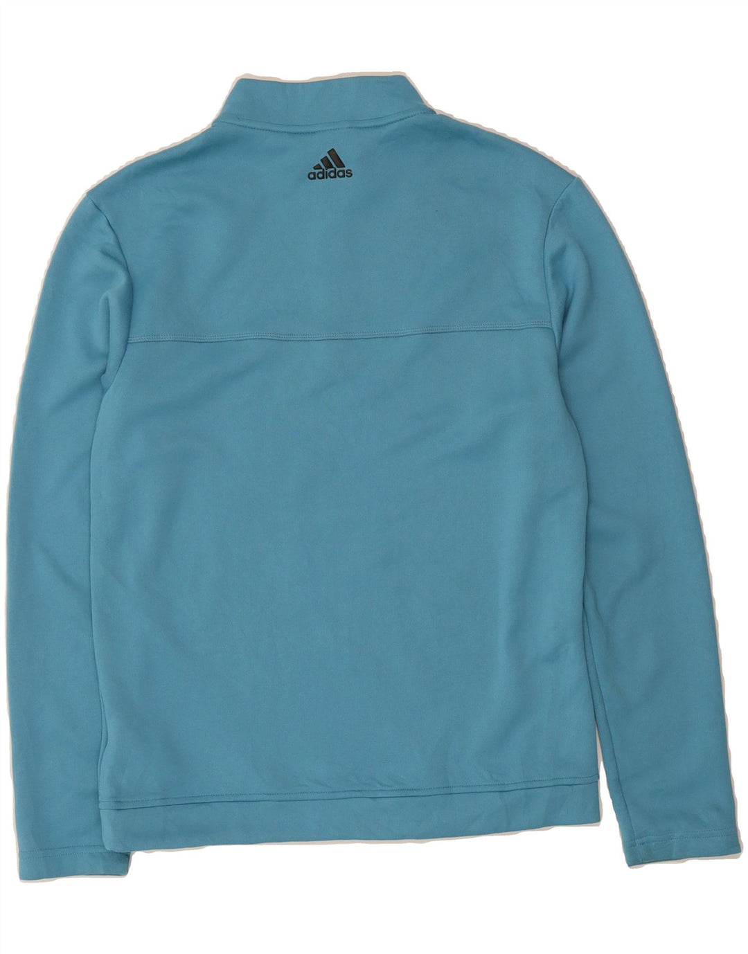 ADIDAS Mens Zip Neck Sweatshirt Jumper Small Blue Polyester Vintage Adidas and Second-Hand Adidas from Messina Hembry 