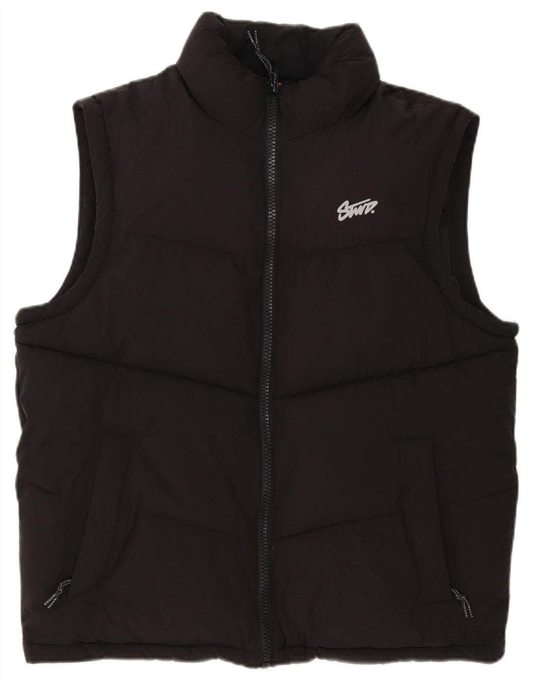 Pull & Bear Ανδρικό padded Gilet UK 38 Medium Black Polyester