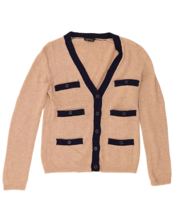 Topshop Γυναικεία Ζακέτα πουλόβερ UK 8 Small Beige Acrylic