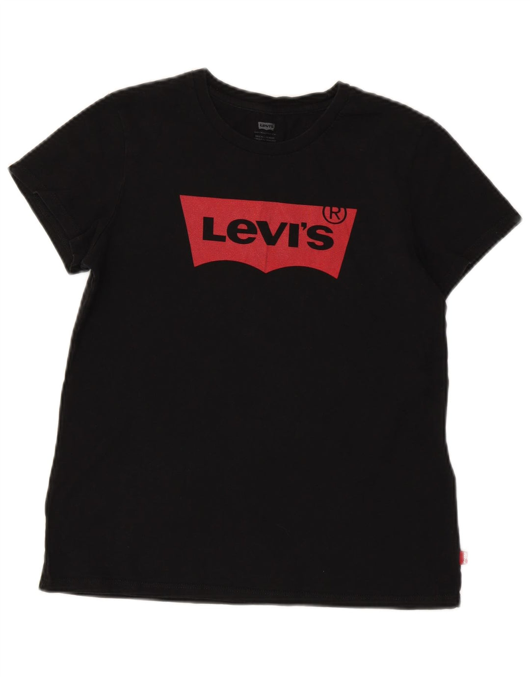 Γυναικείο γραφικό μπλουζάκι Levi's Top UK 10 Small Black Cotton