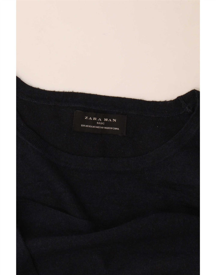 Ανδρικό πουλόβερ Zara Boat Neck Jumper Medium Navy Blue