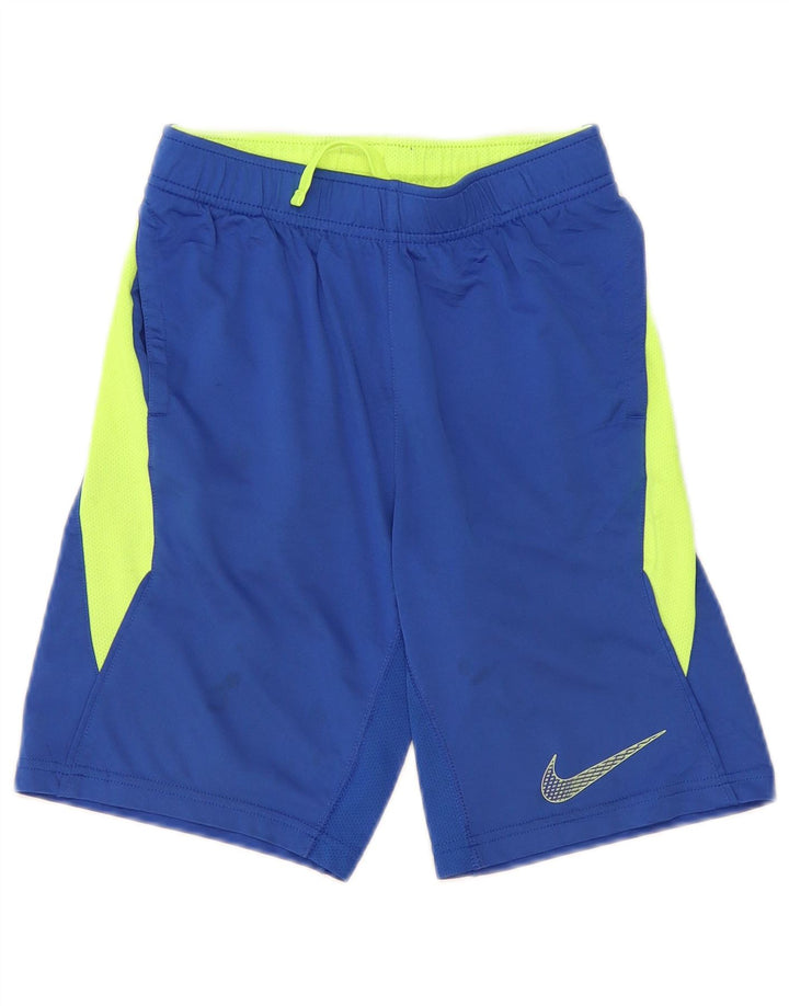 Αθλητικό σορτς Nike Boys Dri Fit 8-9 ετών Μικρό μπλε πολύχρωμο πολυεστέρα