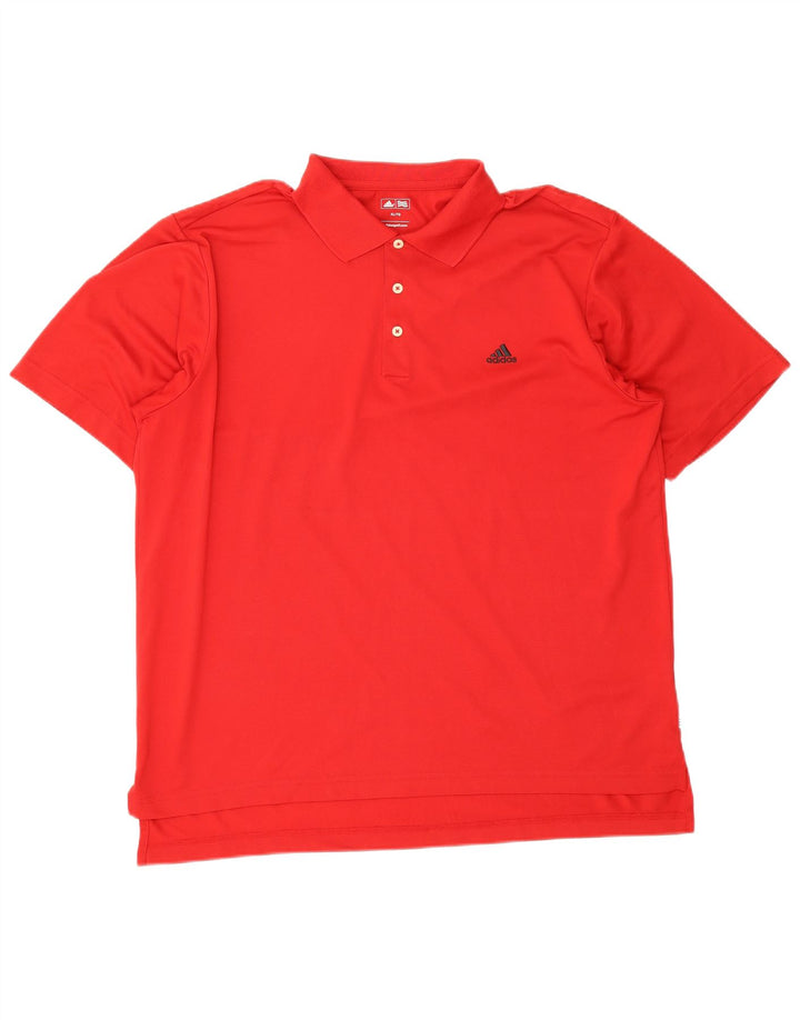 Ανδρικό πουκάμισο Adidas Polo XL κόκκινο πολυεστέρα