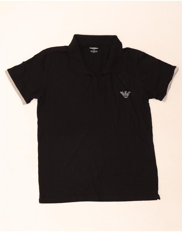 Ανδρικό πουκάμισο πόλο Emporio Armani IT 54 XL Μαύρο, βαμβακερό