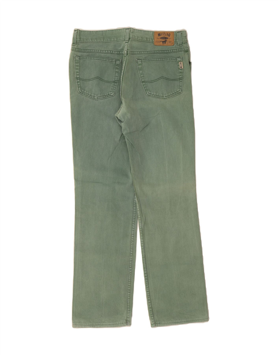 MUSTANG Womens Straight Jeans W32 L31 Green Vintage Mustang and Second-Hand Mustang from Messina Hembry 