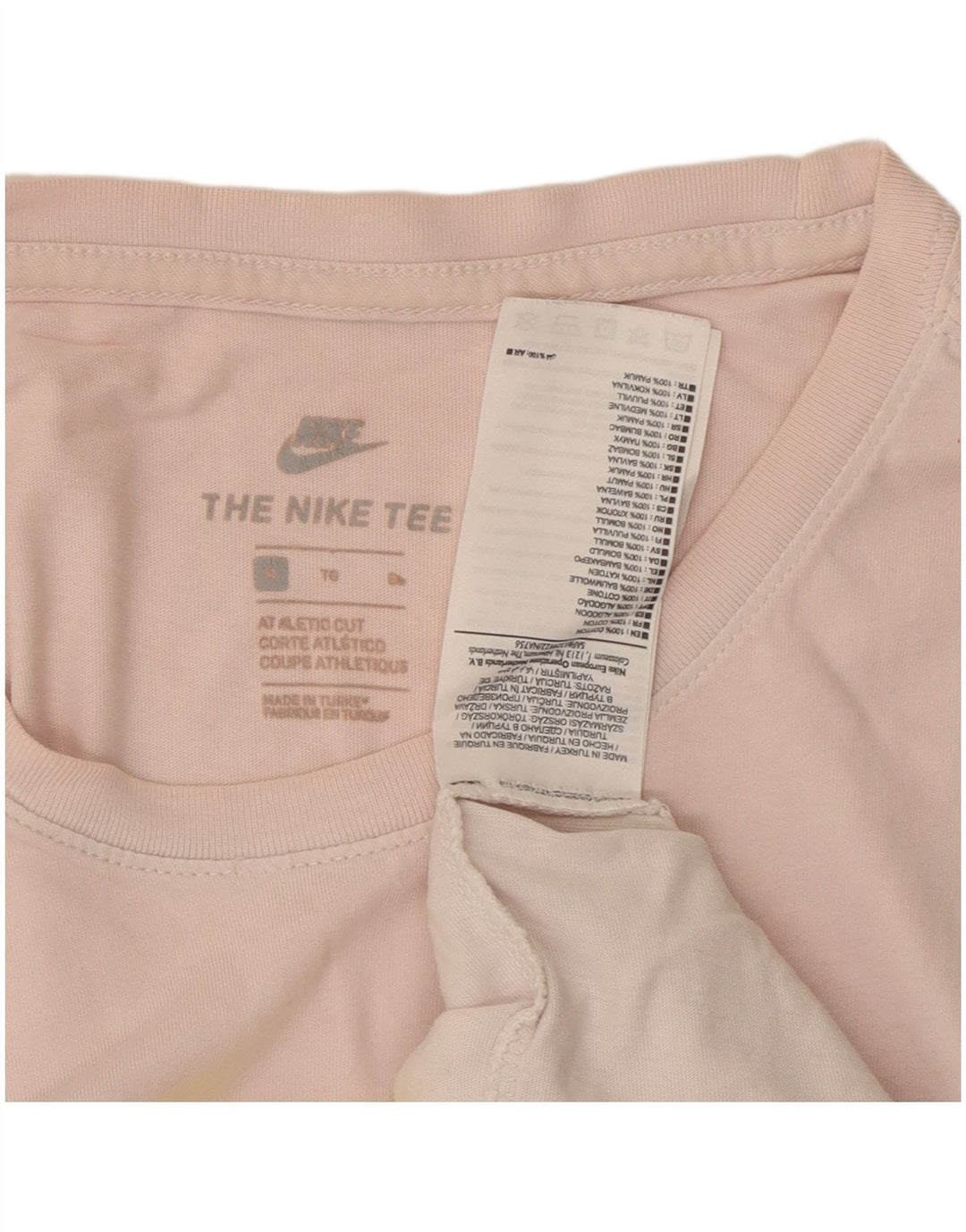 Ανδρικό μπλουζάκι με γραφικό αθλητικό κόψιμο NIKE Top XL Ροζ βαμβακερό