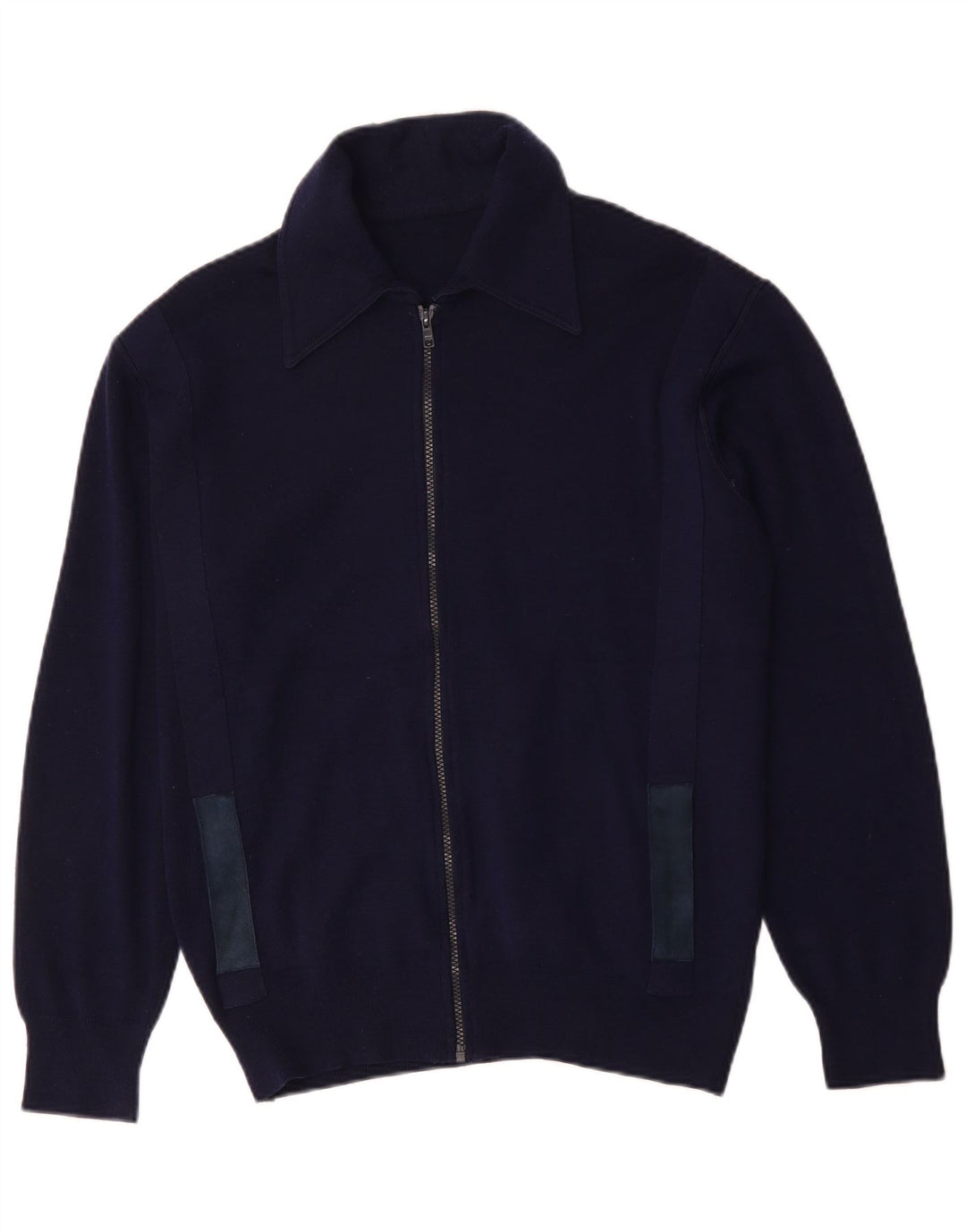 Vintage Ανδρική Ζακέτα πουλόβερ Μαλλί μεσαίου Navy