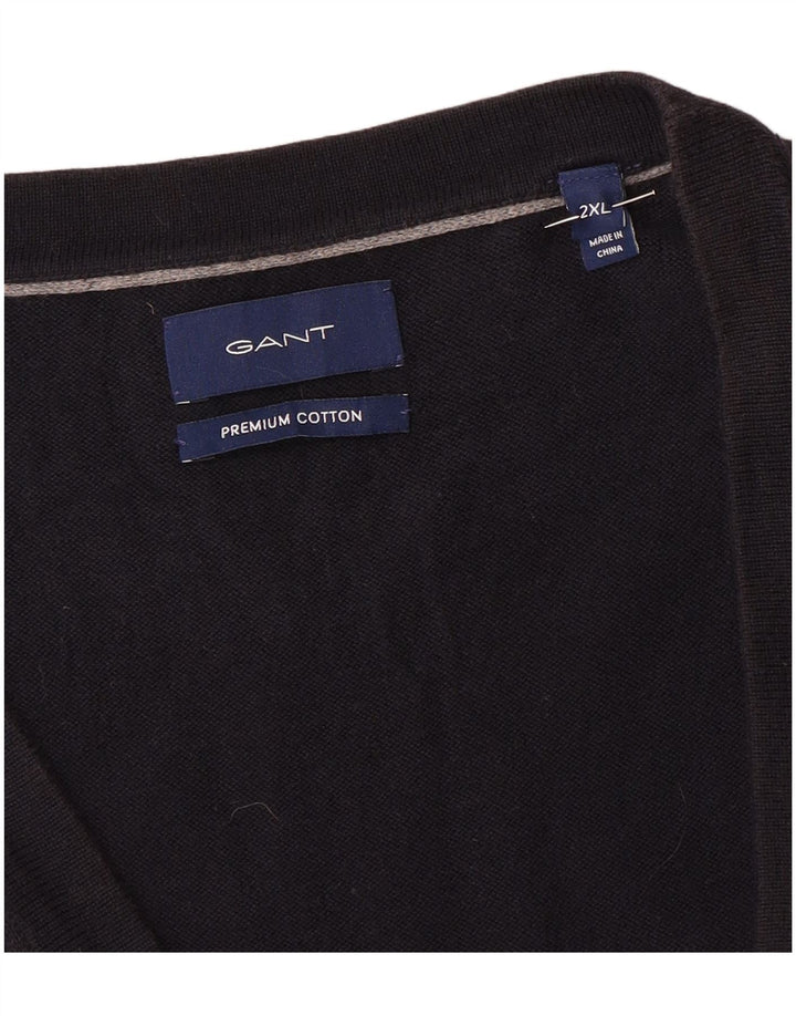 Ανδρικό Αμάνικο Ζακέτα Gant 2XL Βαμβακερό Navy Blue