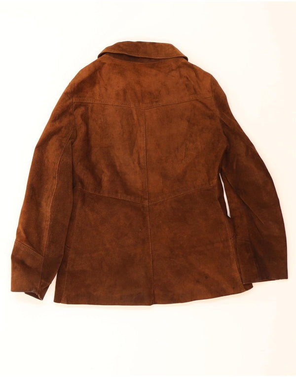 Vintage Γυναικείο Suede Jacket UK 12 Medium Brown