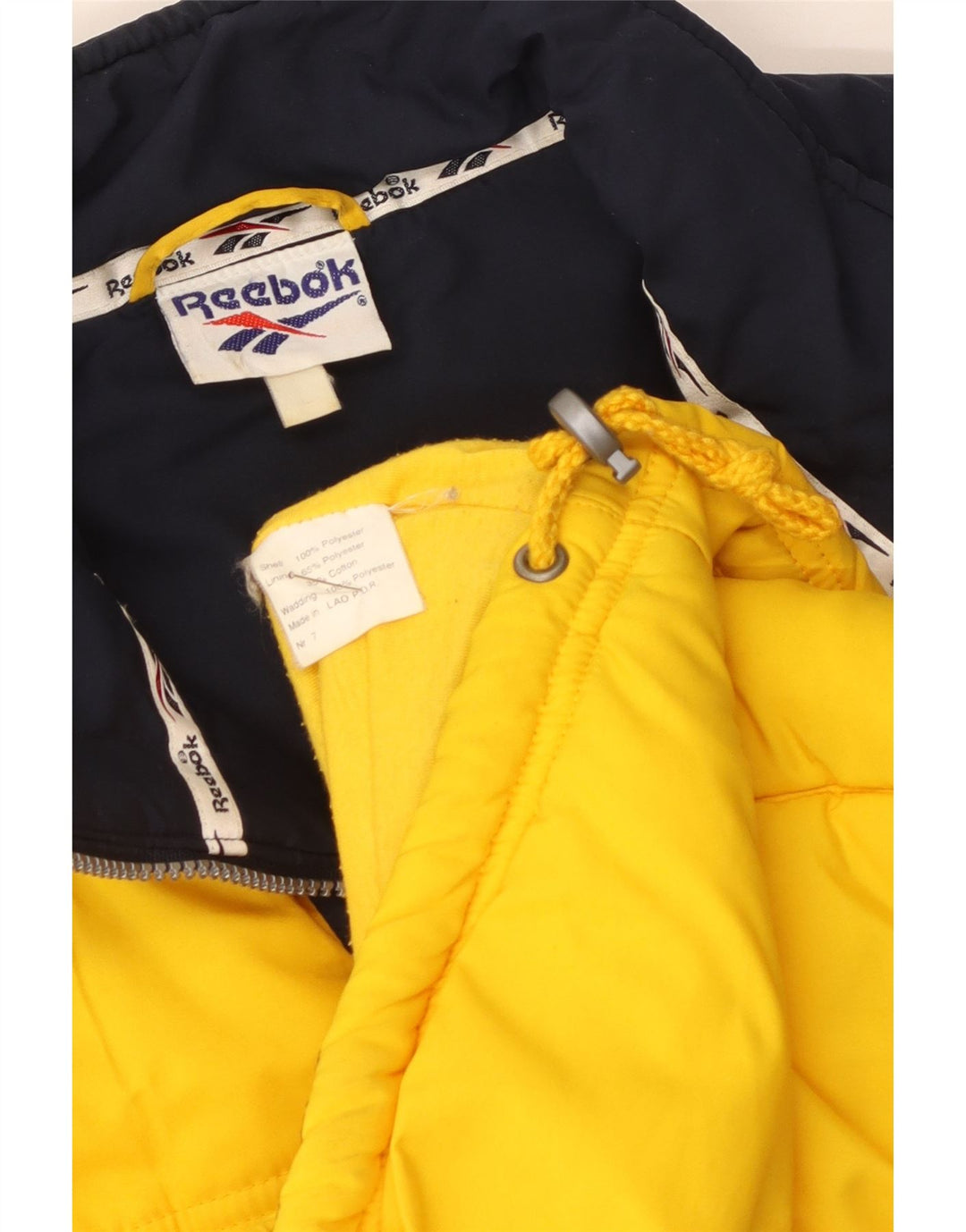 Reebok ανδρική επένδυση Gilet UK 40 Large Yellow Colorblock Πολυεστέρας