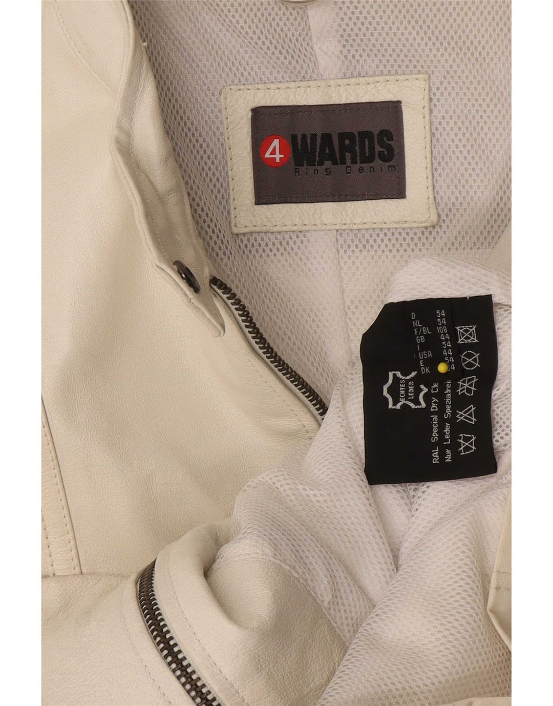 Vintage Γυναικείο Oversized Δερμάτινο Μπουφάν IT 44 Medium White Leather